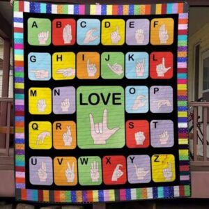 Sign Language Quilt Blanket B210506  Quilt